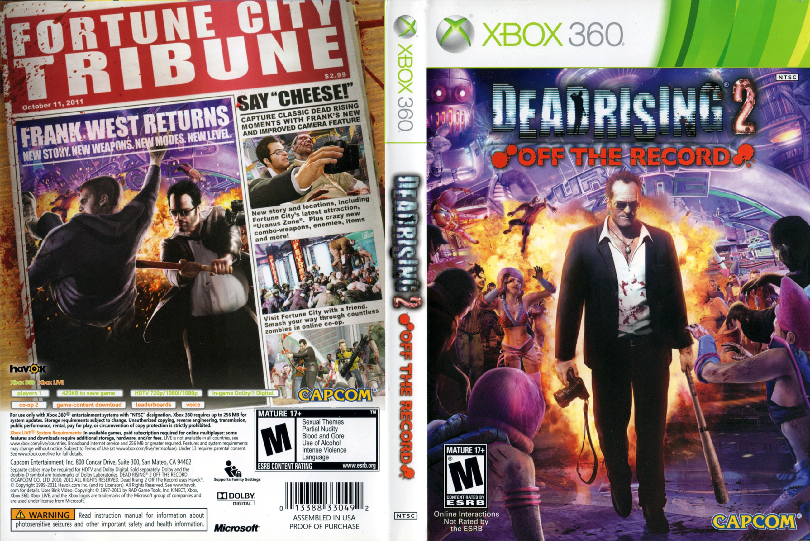 Dead Rising 2: Off the Record (Xbox 360) Capcom, 13388330492 