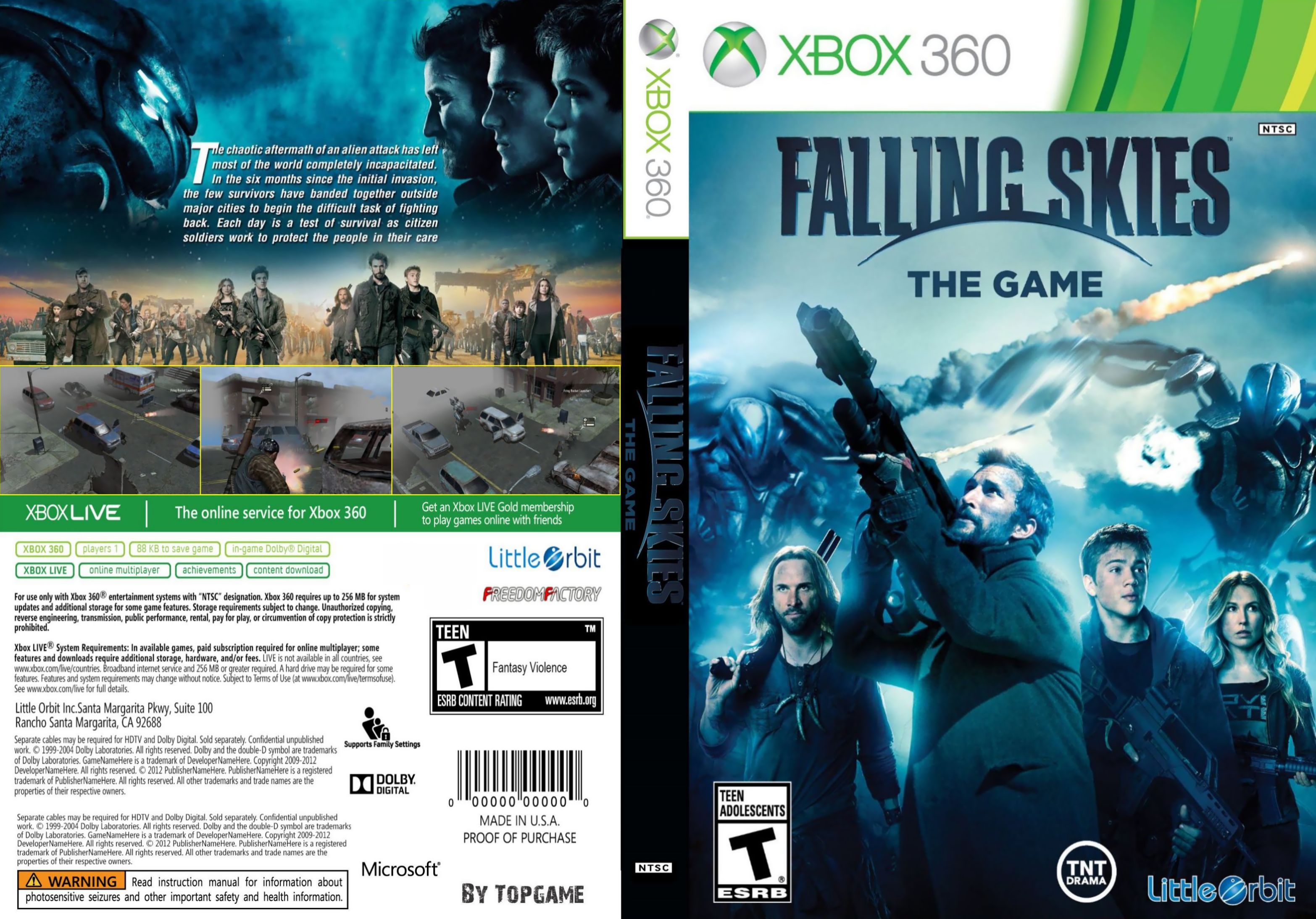 Falling Skies: The Game - Jogo De Xbox 360- Lacrado!