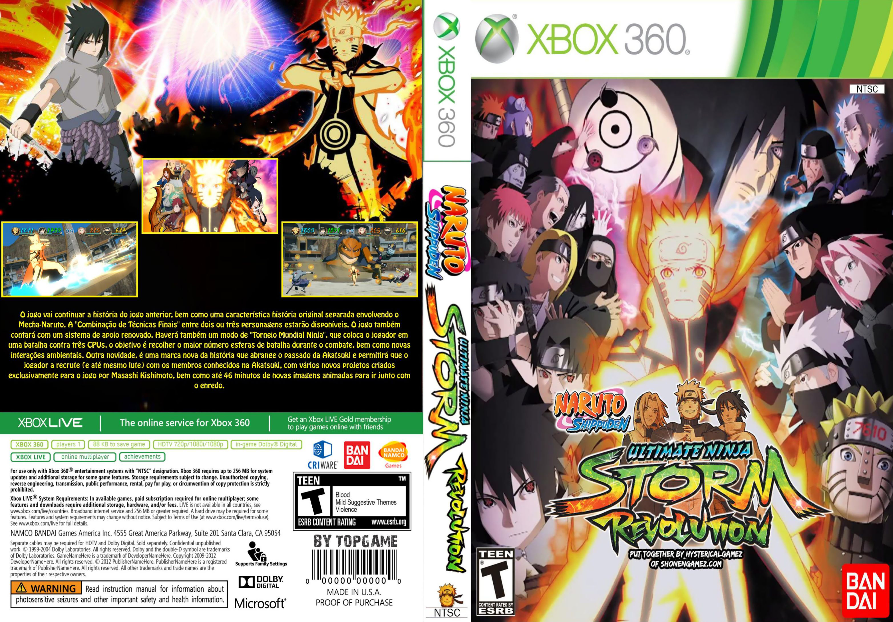 Jogo Naruto Shippuden Ultim Ninja Storm Revolution - Xbox360