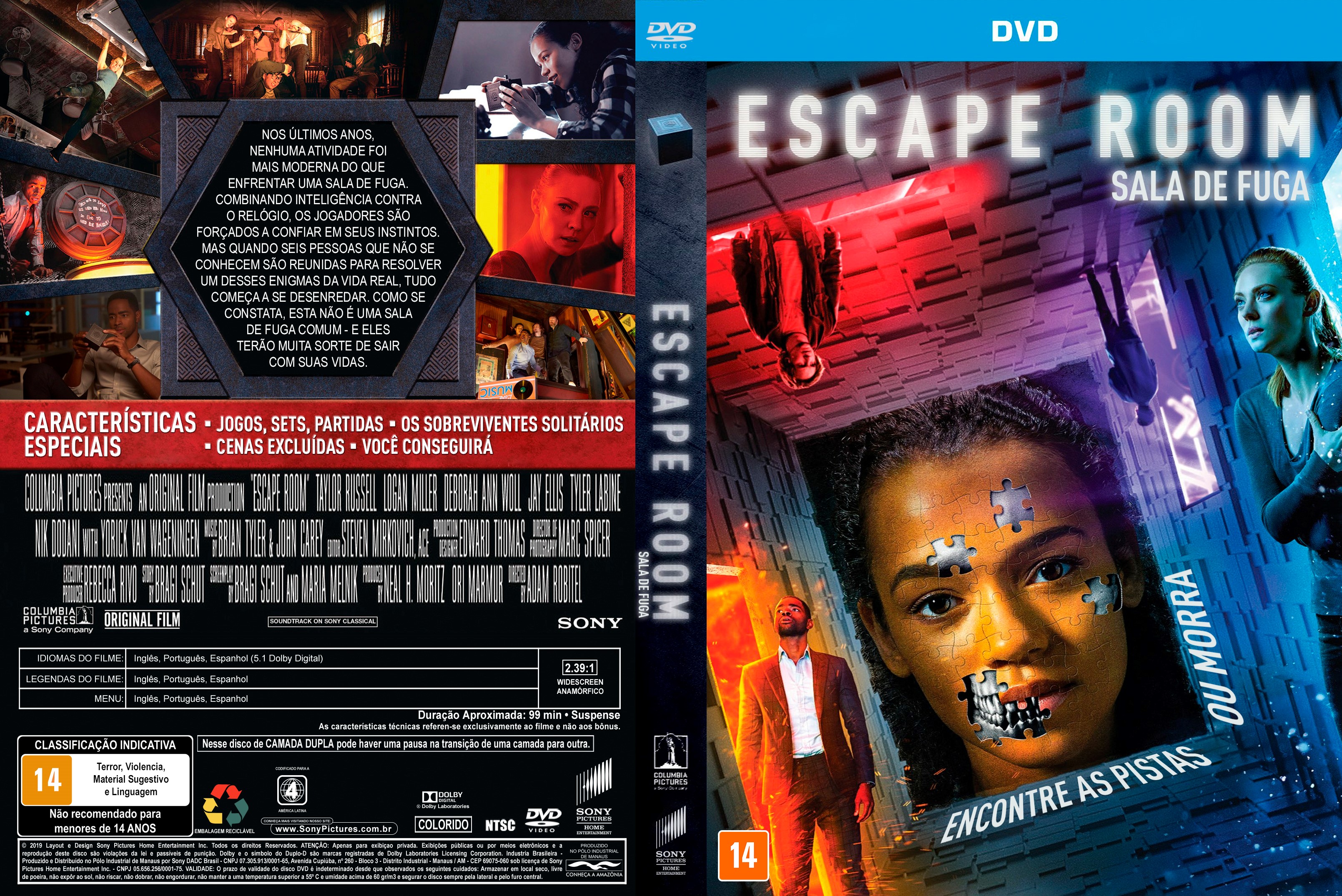 Blu- ray Filme Escape Room 1 e 2 Dublado e Legendado - Escorrega o Preço
