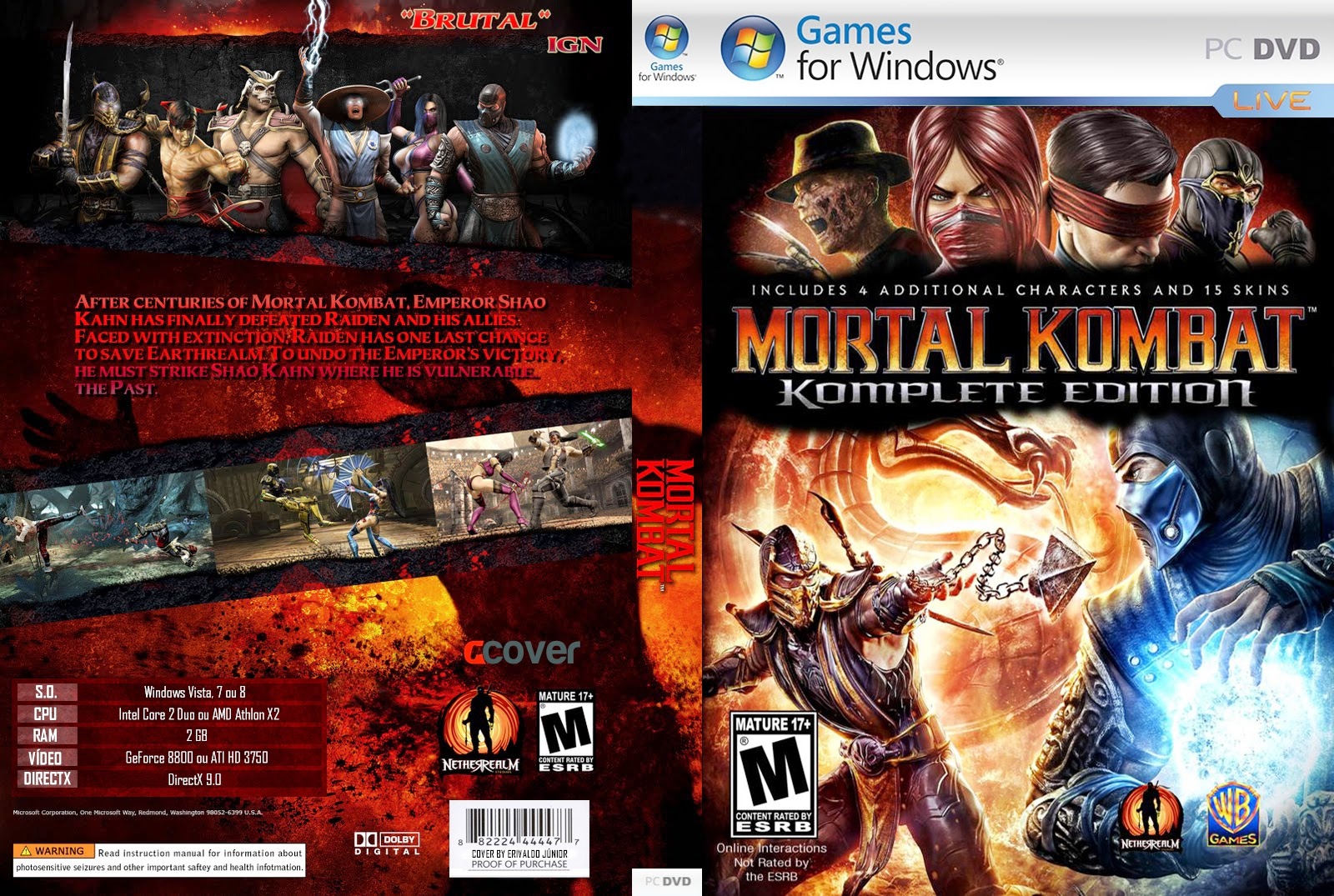 Mortal Kombat Komplete Edition Ano de Lançamento: 2013 Requisitos Mínimos P...