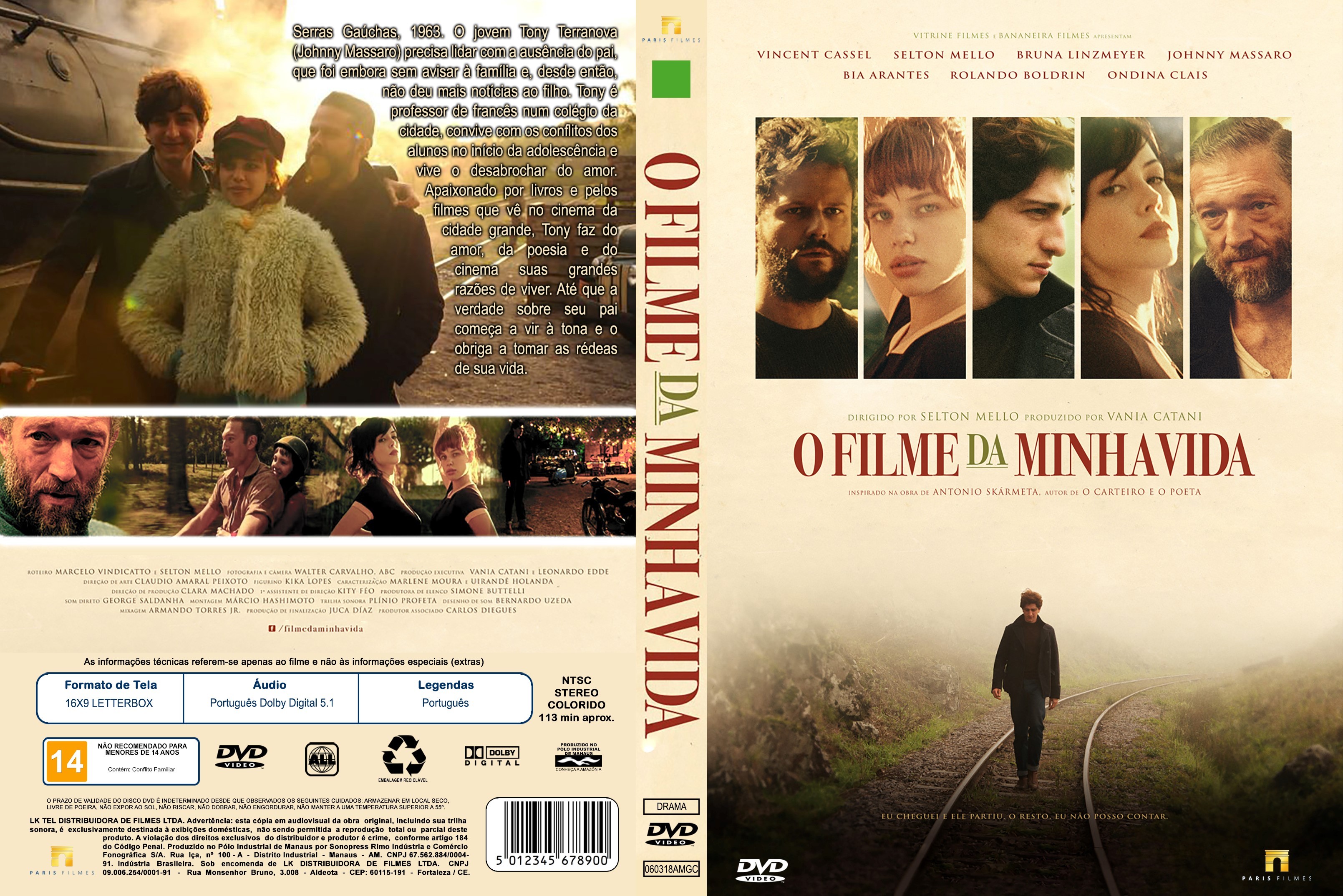 DVD O Filme da Minha Vida [ The Movie of My Life ] [ Subtitles English ]  Reg ALL